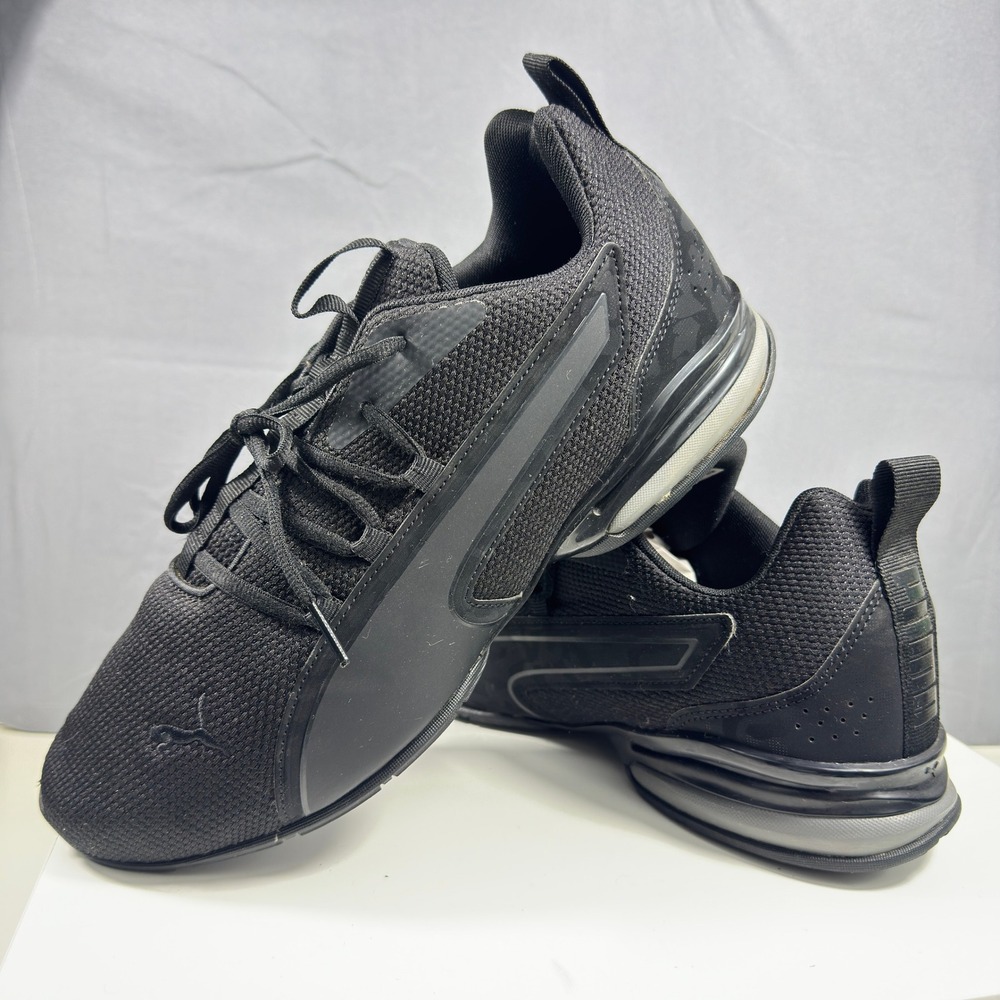 Puma Cell Magma Clean Sneakers Mens 12 Black 378356-02 Mesh Low Top Trainers